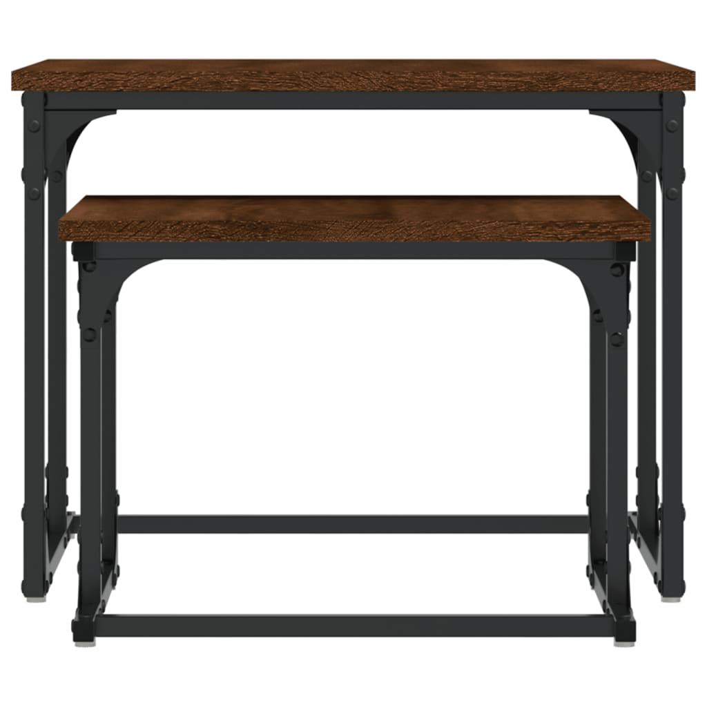 Nesting Coffee Table 2 Pcs Engineered Wood