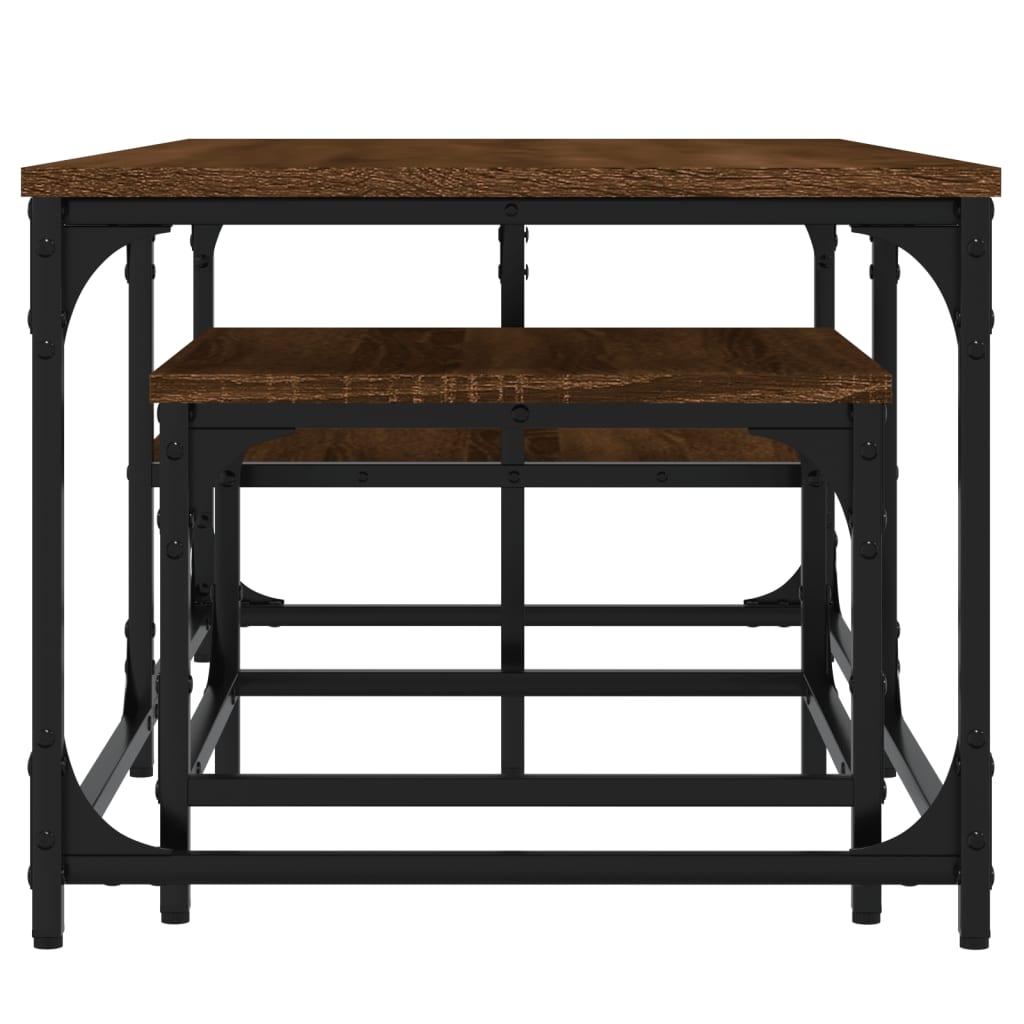 Nesting Coffee Tables 2 Pcs Engineered Wood