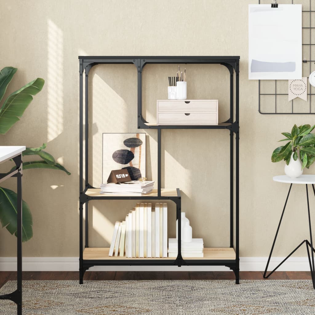 Bookshelf Engineered Wood And Steel