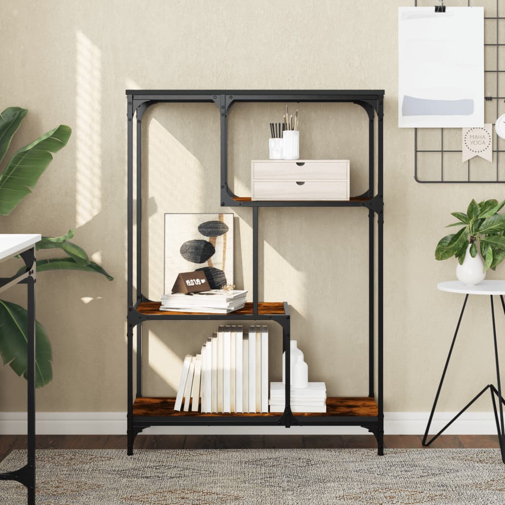 Bookshelf Engineered Wood And Steel