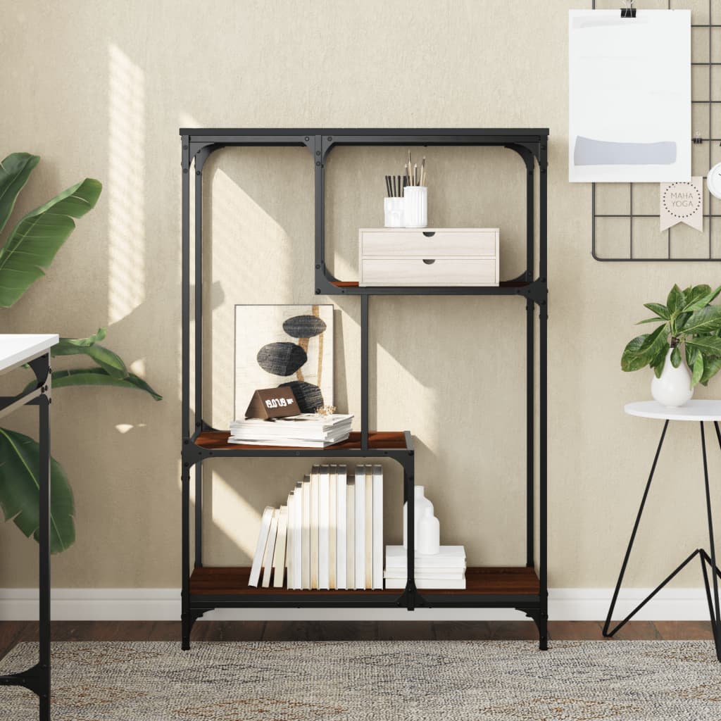 Bookshelf Engineered Wood And Steel