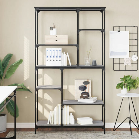 Bookshelf Engineered Wood And Steel
