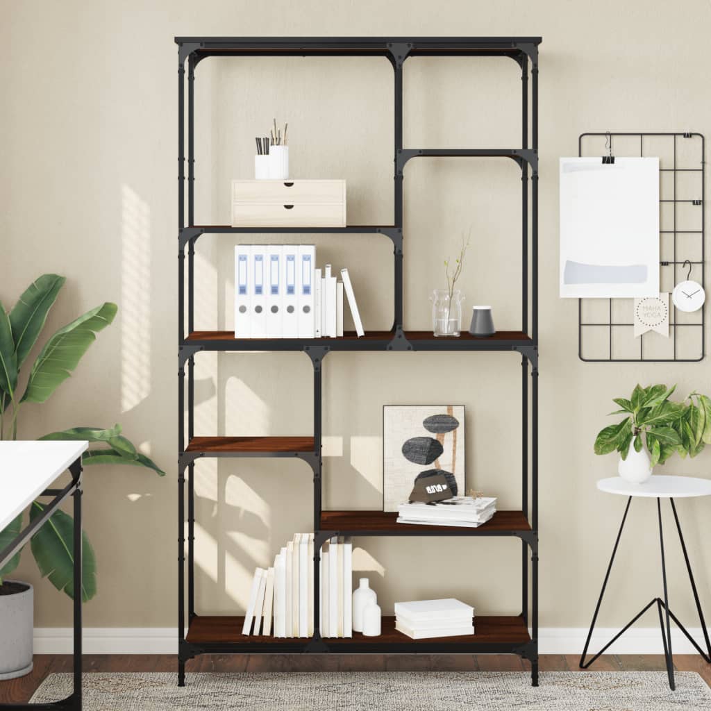 Bookshelf Engineered Wood And Steel