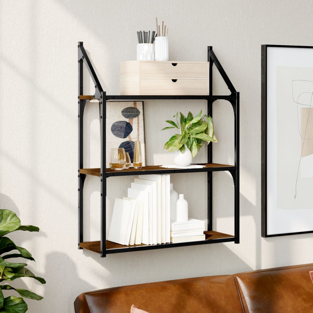 3-Tier Wall Shelf Engineered Wood