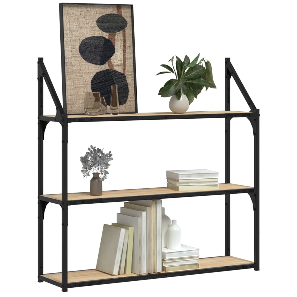 3-Tier Wall Shelf Engineered Wood