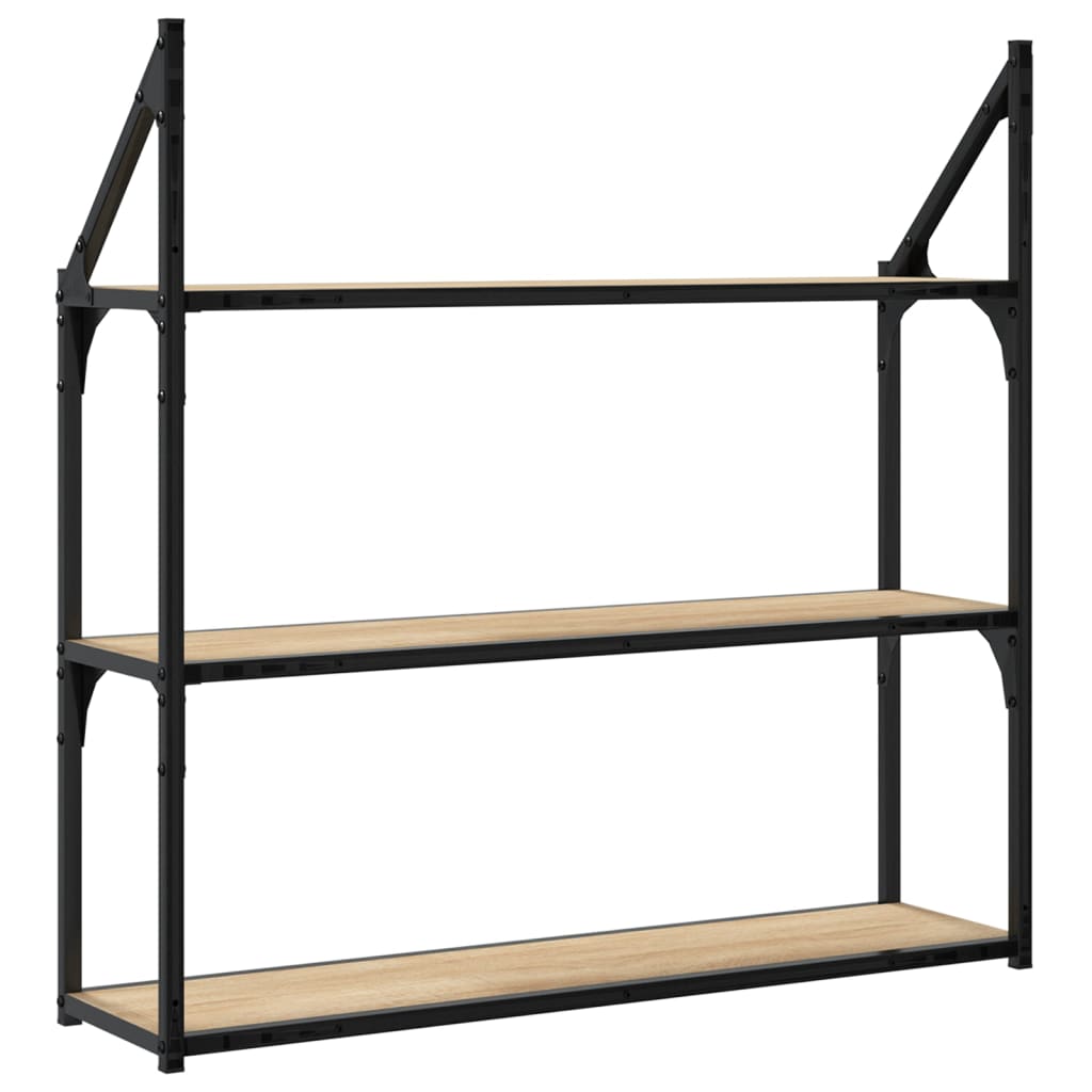 3-Tier Wall Shelf Engineered Wood