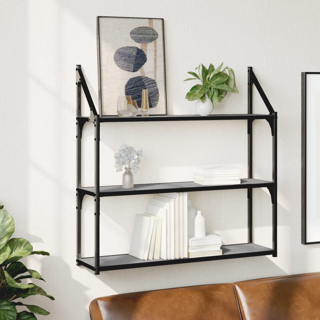 3-Tier Wall Shelf Engineered Wood
