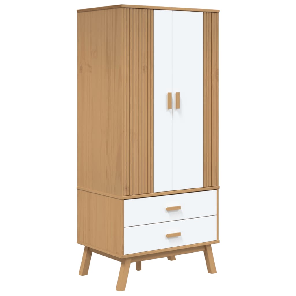Wardrobe Olden 76.5X53X172 Cm Solid Wood Pine