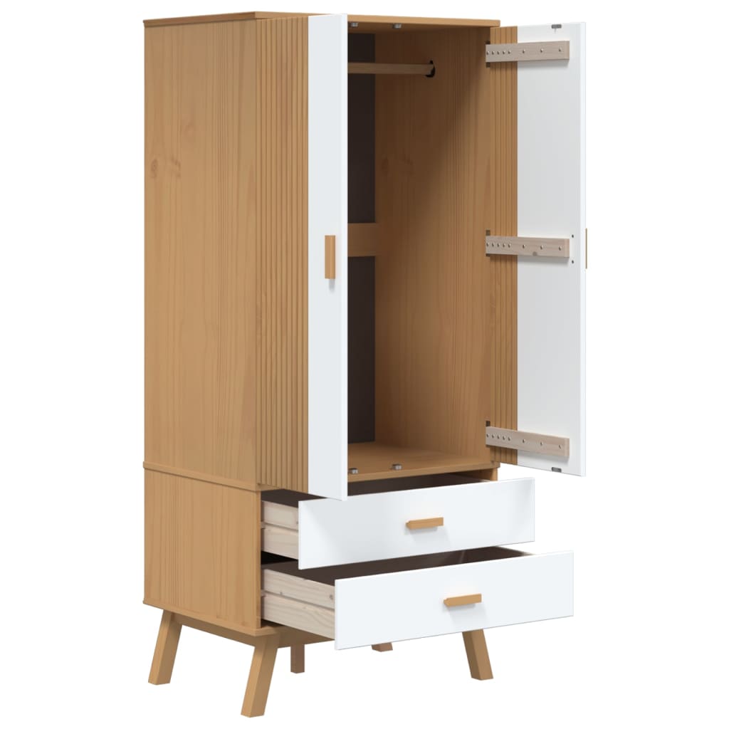 Wardrobe Olden 76.5X53X172 Cm Solid Wood Pine