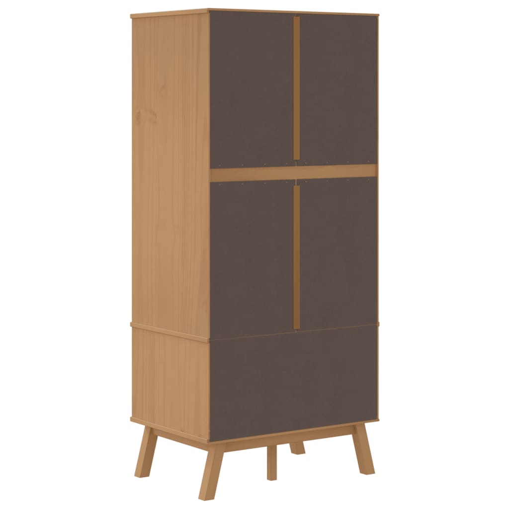 Wardrobe Olden 76.5X53X172 Cm Solid Wood Pine