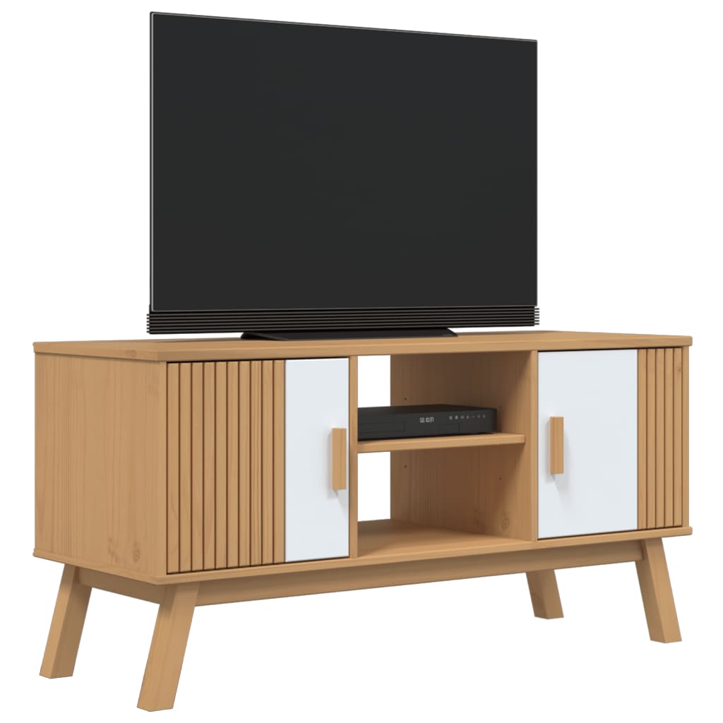 Tv Cabinet Olden 114X43X57 Cm Solid Wood Pine