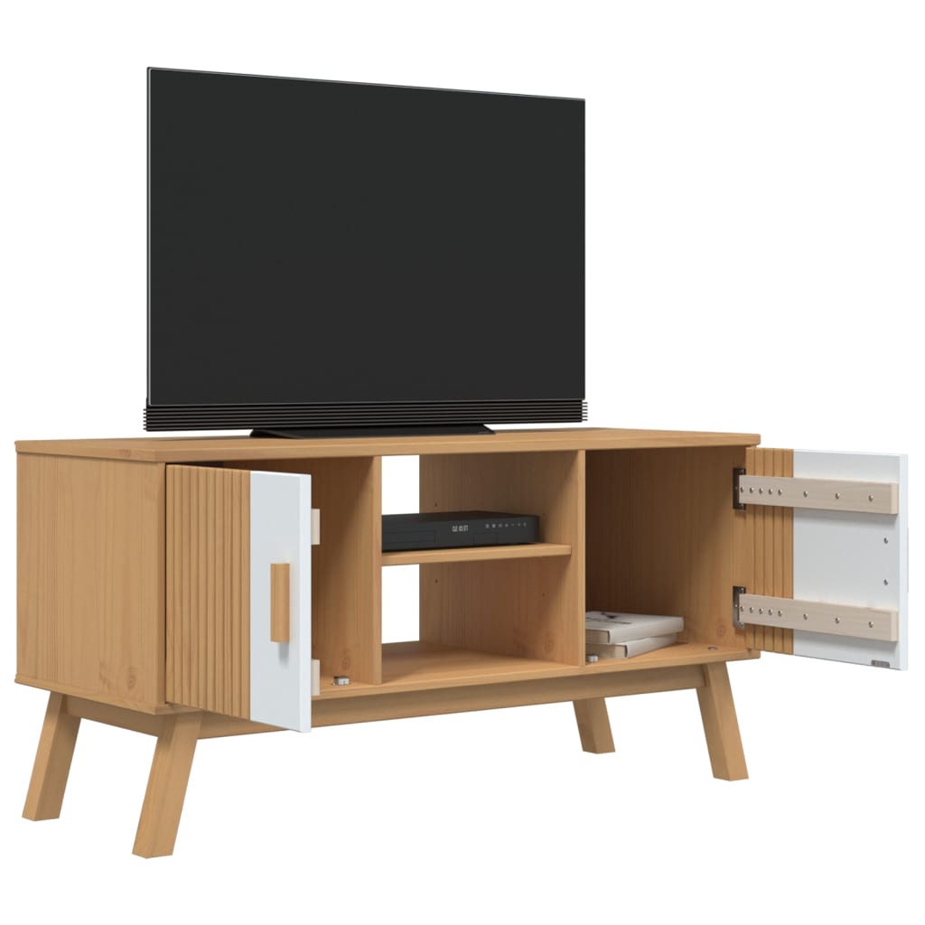 Tv Cabinet Olden 114X43X57 Cm Solid Wood Pine