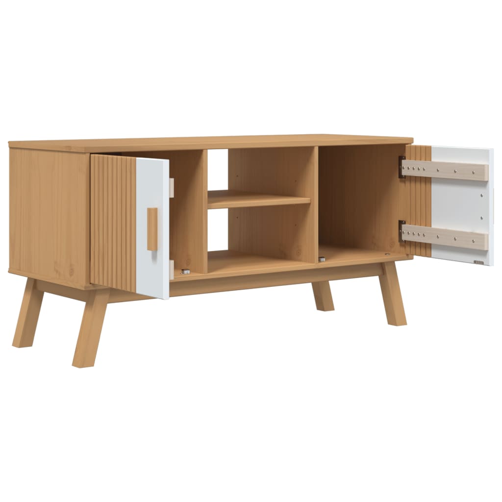 Tv Cabinet Olden 114X43X57 Cm Solid Wood Pine