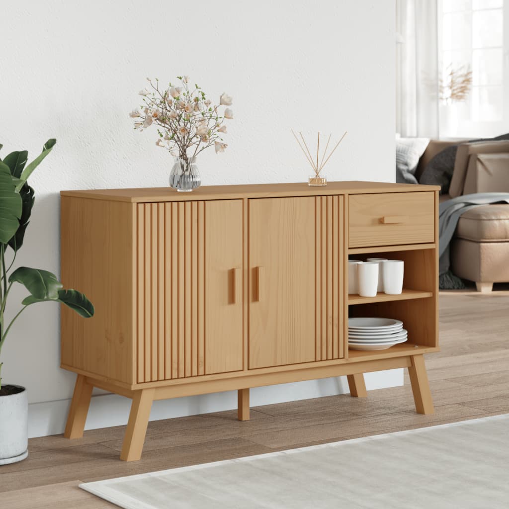 Sideboard Olden 114X43X73.5 Cm Solid Wood Pine