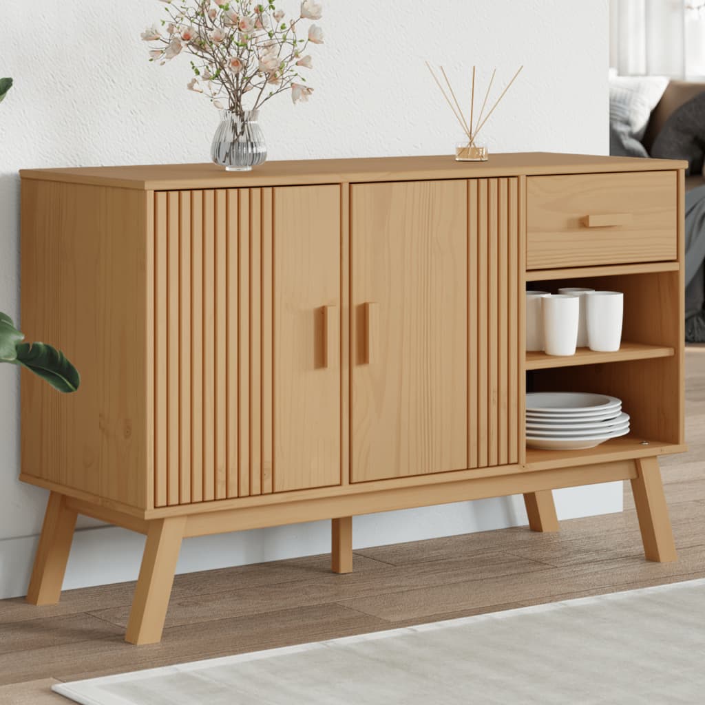 Sideboard Olden 114X43X73.5 Cm Solid Wood Pine