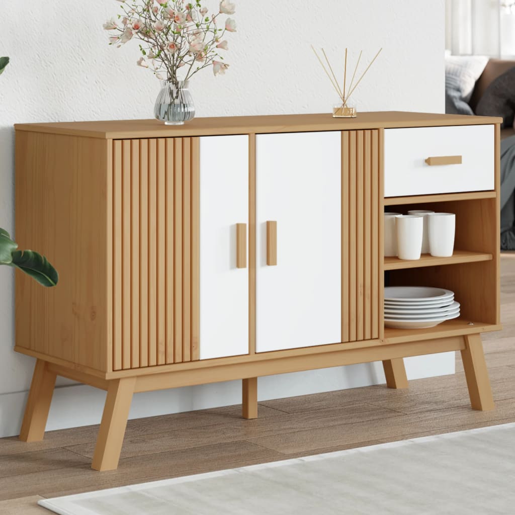 Sideboard Olden 114X43X73.5 Cm Solid Wood Pine