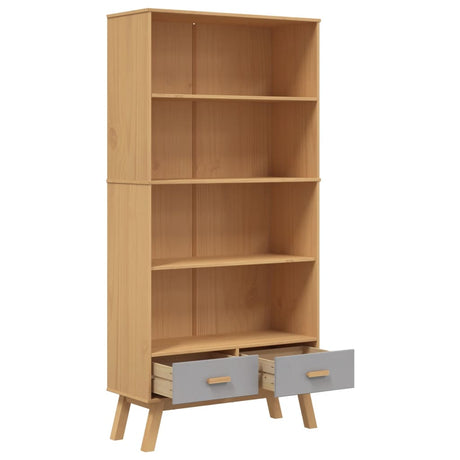 Bookcase 4-Tier Olden Solid Wood Pine