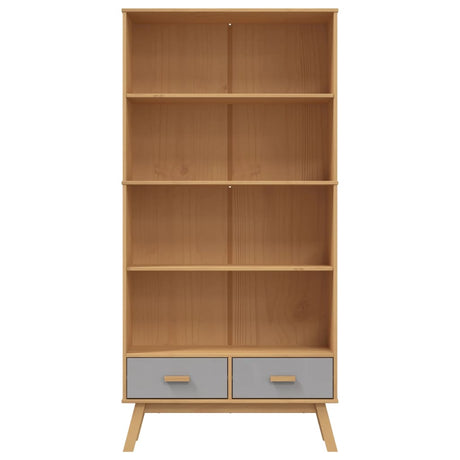 Bookcase 4-Tier Olden Solid Wood Pine