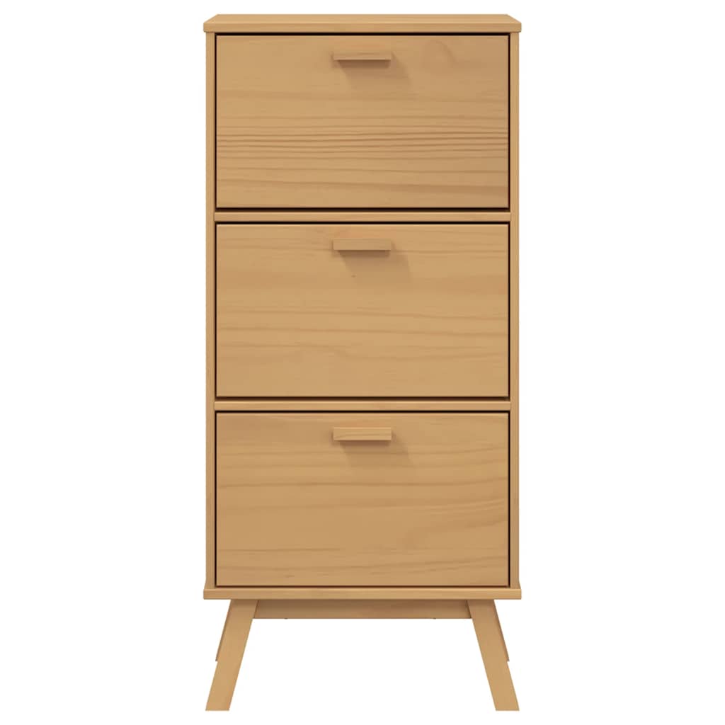 Shoe Cabinet Olden 55X35X120Cm Solid Wood Pine