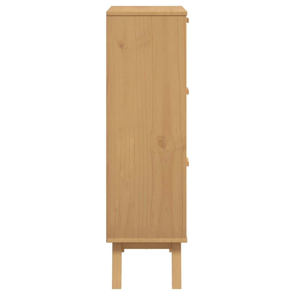 Shoe Cabinet Olden 55X35X120Cm Solid Wood Pine