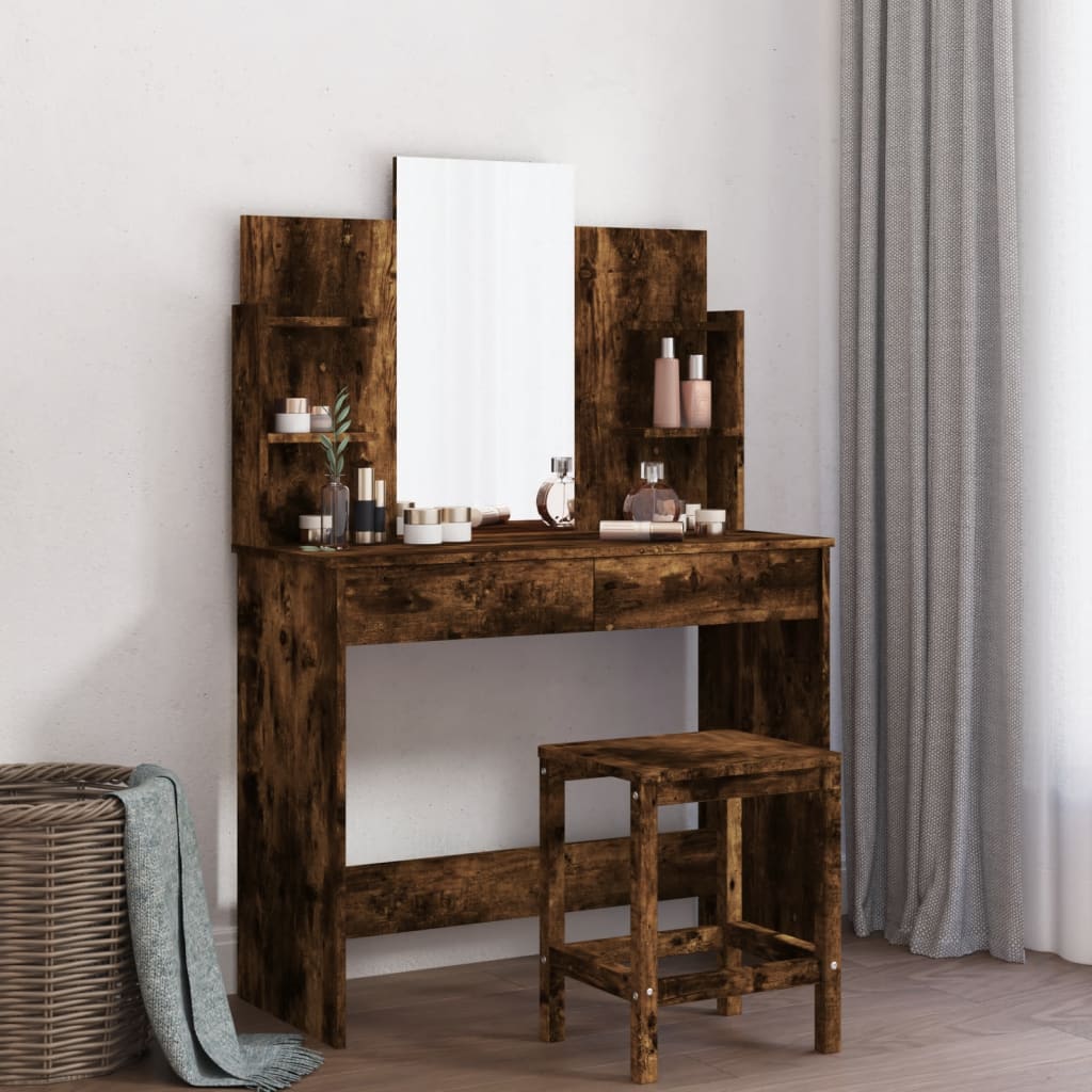 Dressing Table With Mirror 96X39X142 Cm