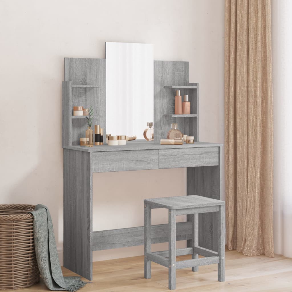 Dressing Table With Mirror 96X39X142 Cm