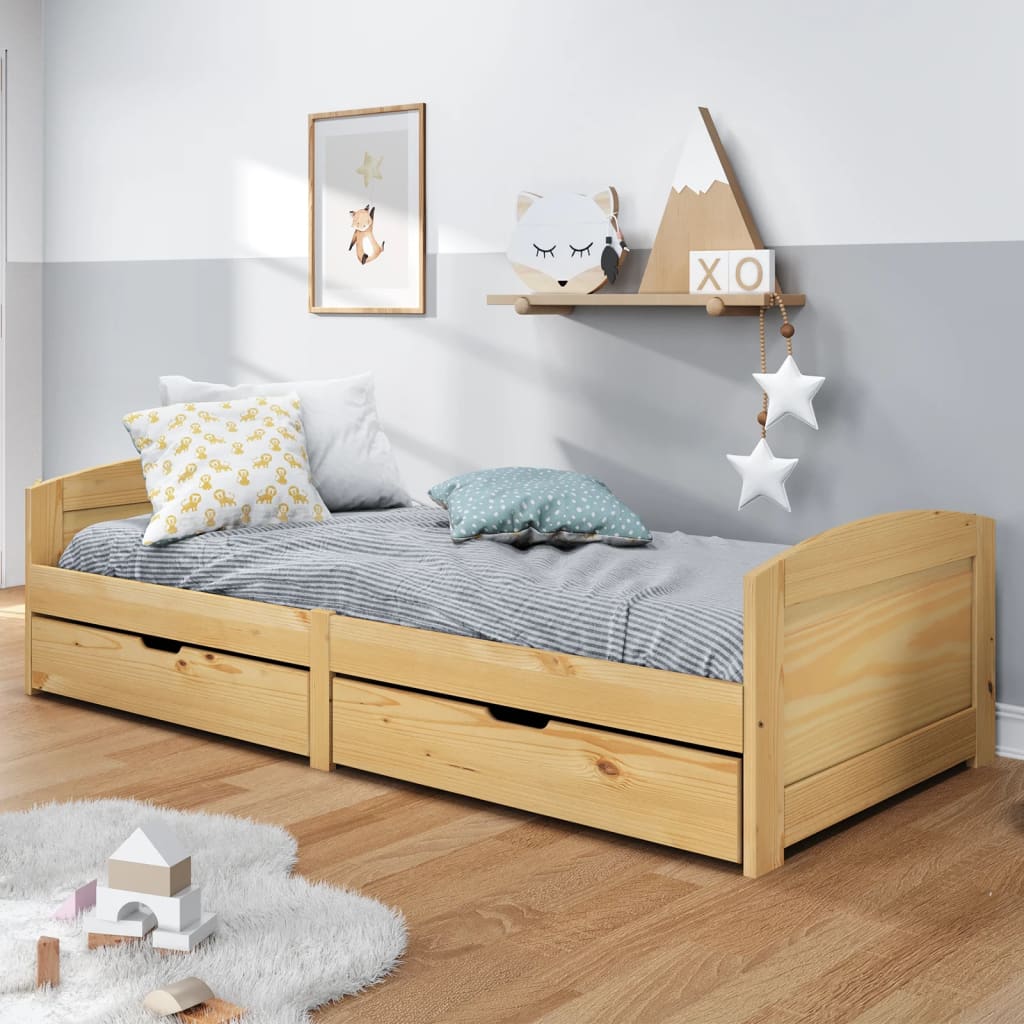 Day Bed With 2 Drawers Without Mattress "Irun" 90X200 Cm