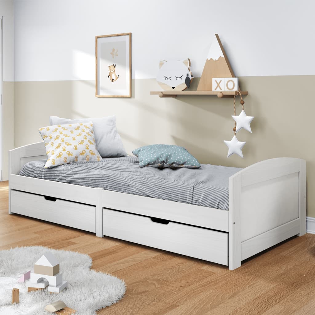 Day Bed With 2 Drawers Without Mattress "Irun" 90X200 Cm