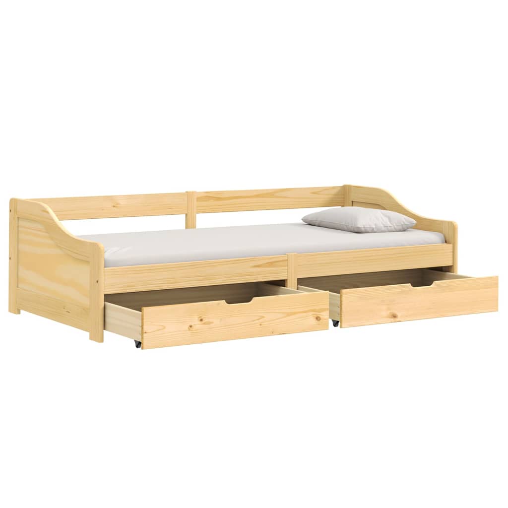 Day Bed With 2 Drawers Without Mattress "Irun" 90X200 Cm