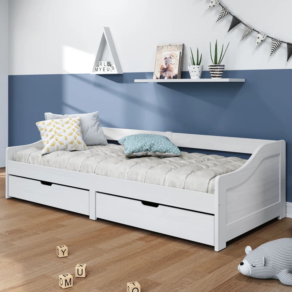 Day Bed With 2 Drawers Without Mattress "Irun" 90X200 Cm