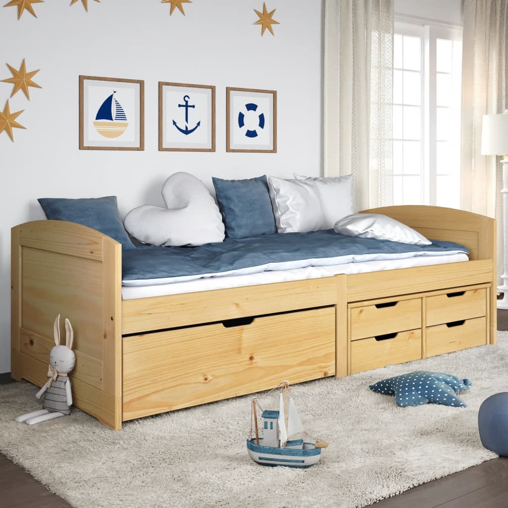 Day Bed With 5 Drawers Without Mattress "Irun" 90X200 Cm