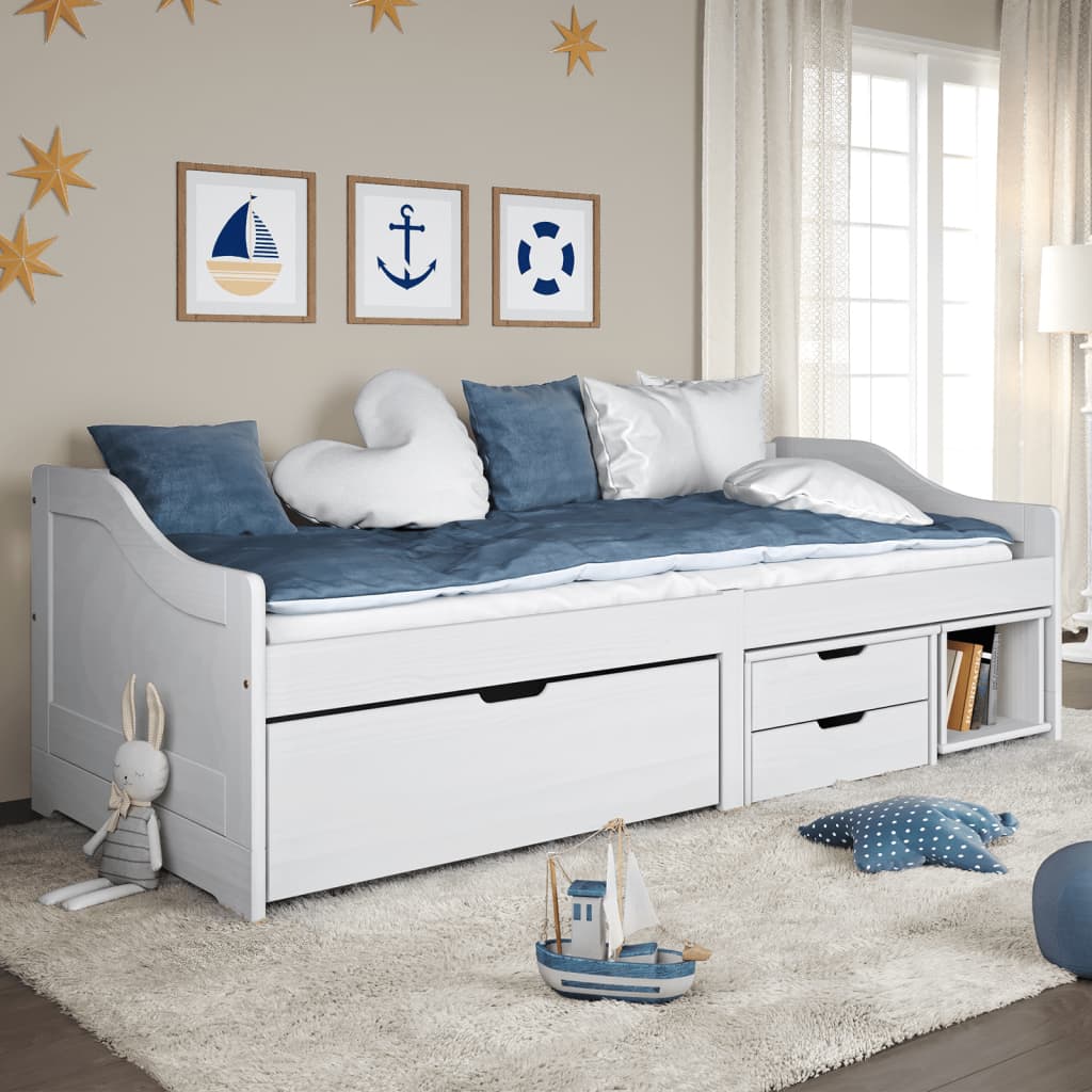 Day Bed With 3 Drawers Without Mattress "Irun" 90X200 Cm