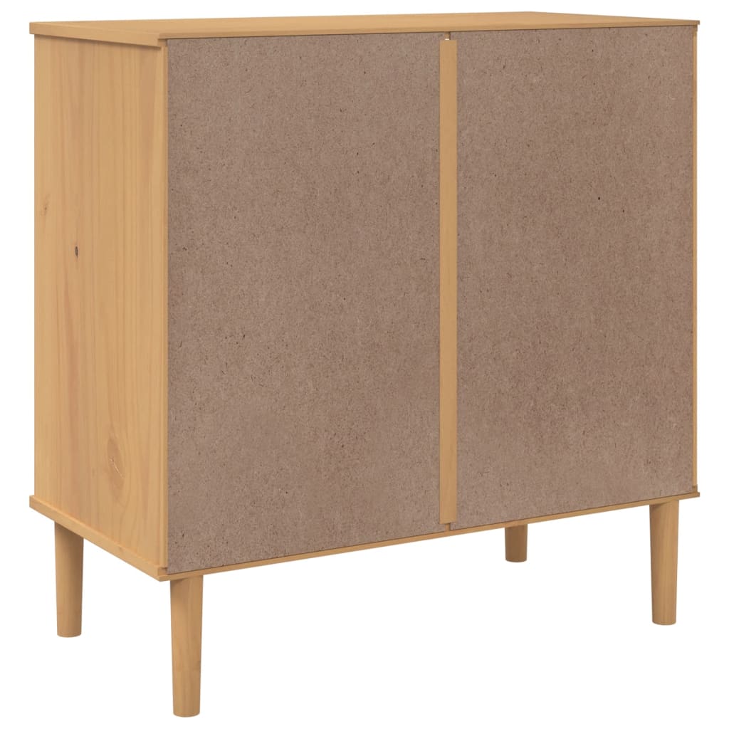 Sideboard Senja Rattan Look 80X40X80 Cm Solid Wood Pine