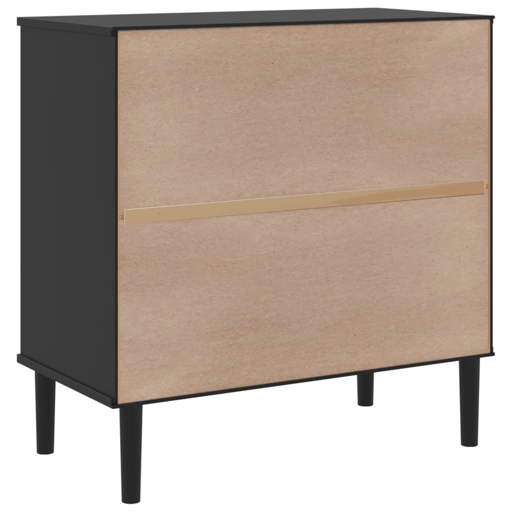 Sideboard Senja Rattan Look 80X40X80 Cm Solid Wood Pine