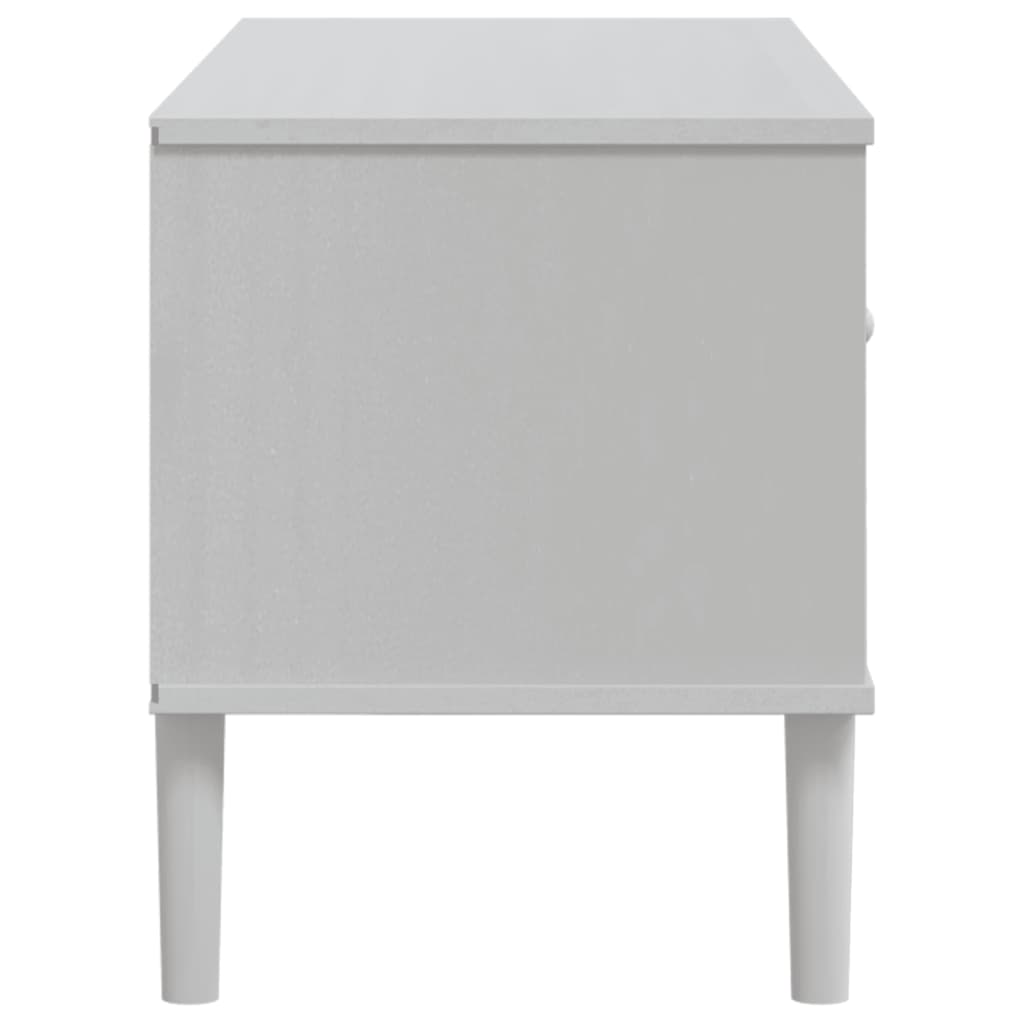 Tv Cabinet Senja Rattan Look 106X40X49Cm Solid Wood Pine