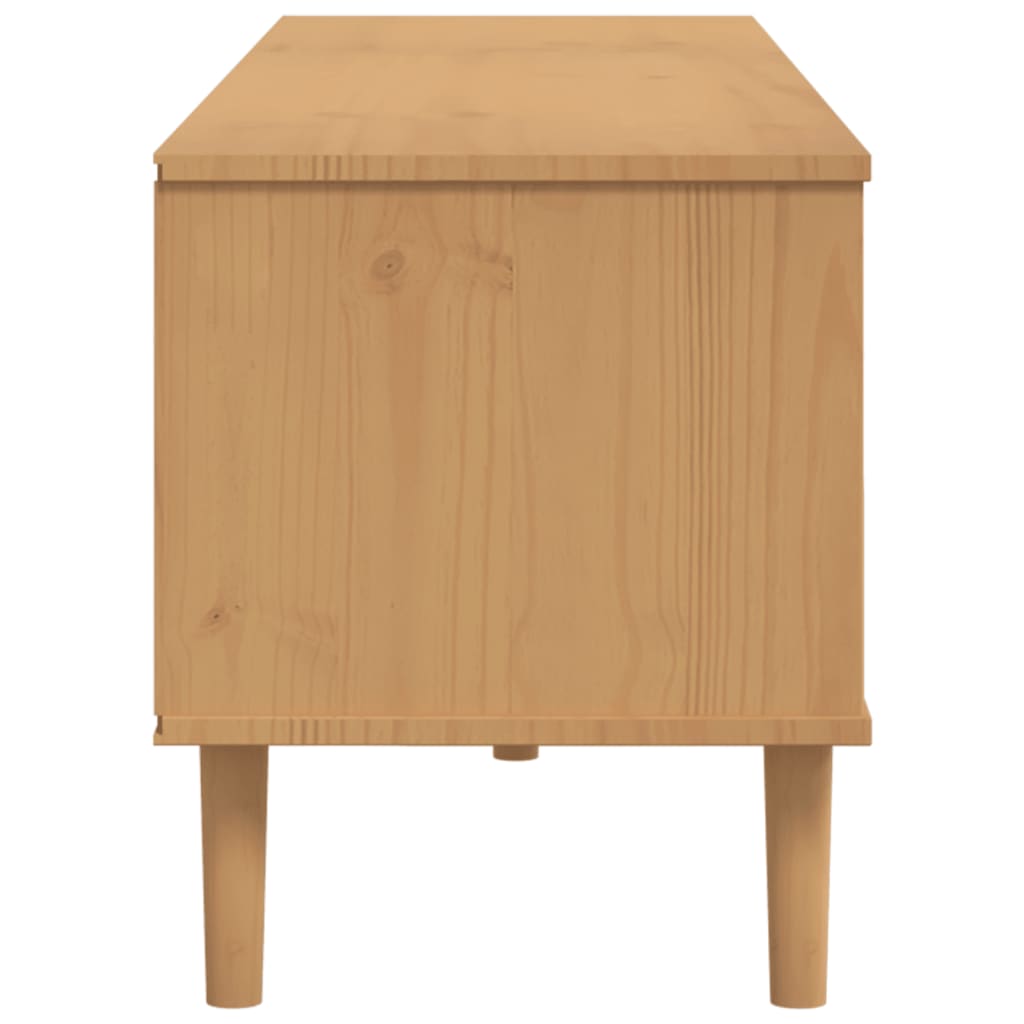 Tv Cabinet Senja Rattan Look 158X40X49Cm Solid Wood Pine