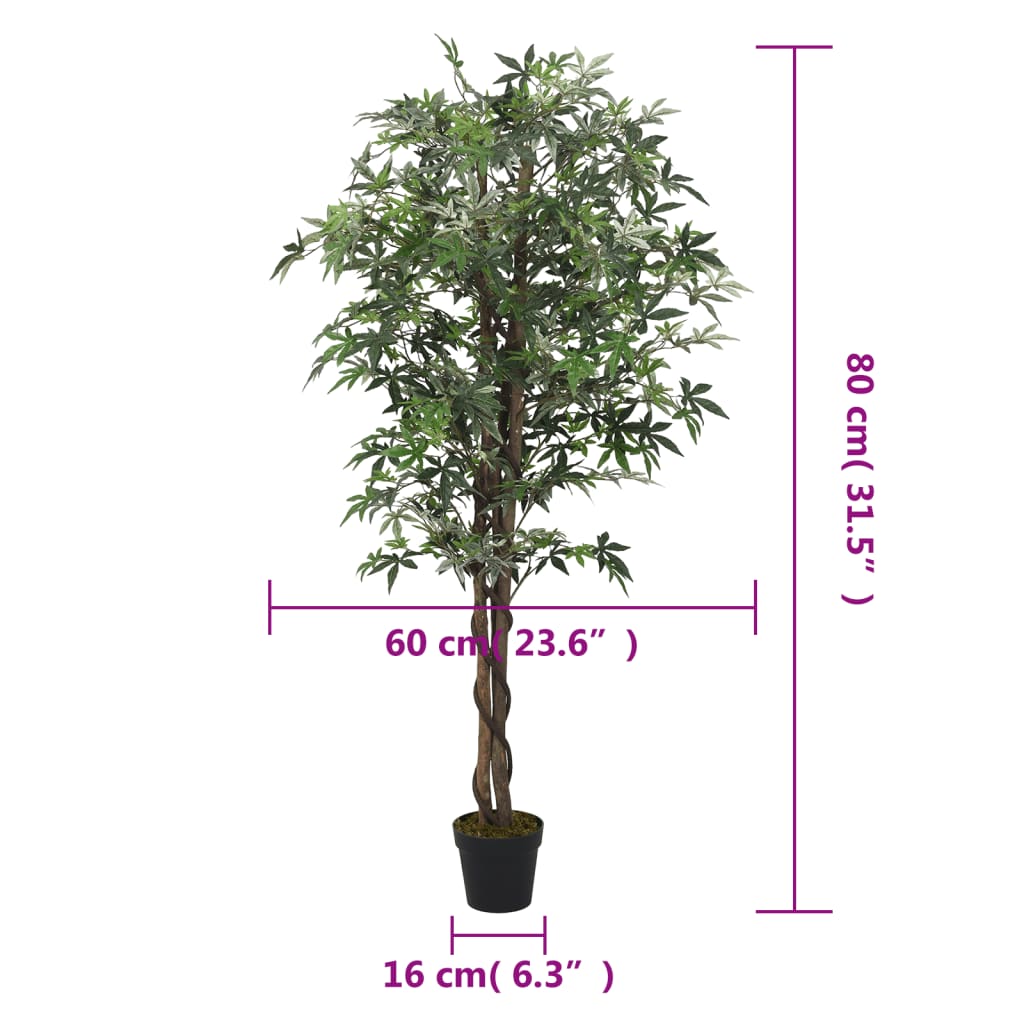 Artificial Maple Tree 224 Leaves Green