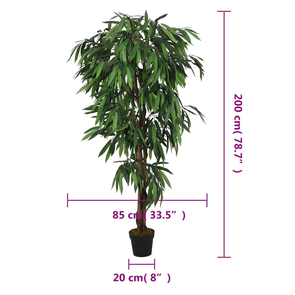 Artificial Mango Tree 1050 Leaves Green