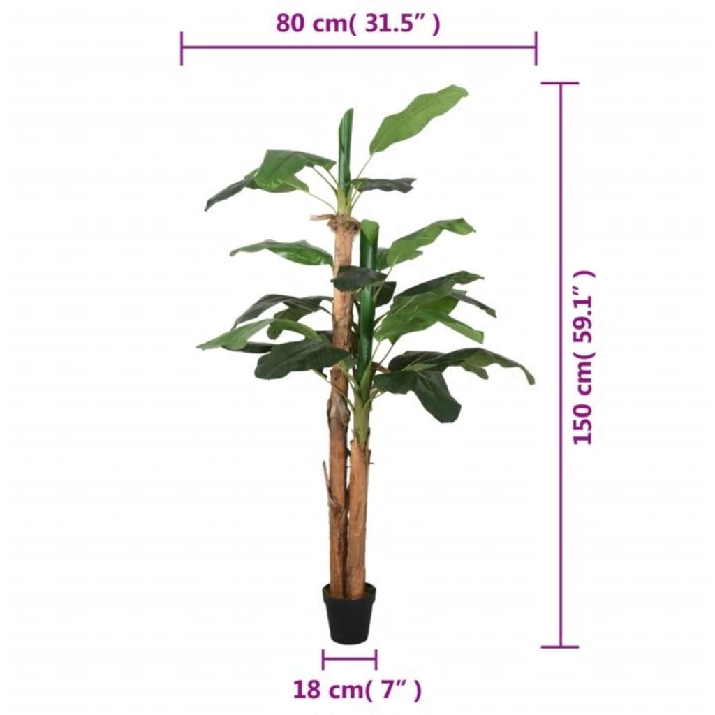 Artificial Banana Tree 18 Leaves Green