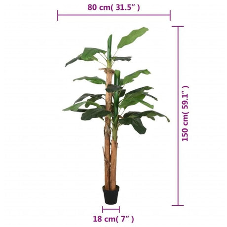 Artificial Banana Tree 18 Leaves Green