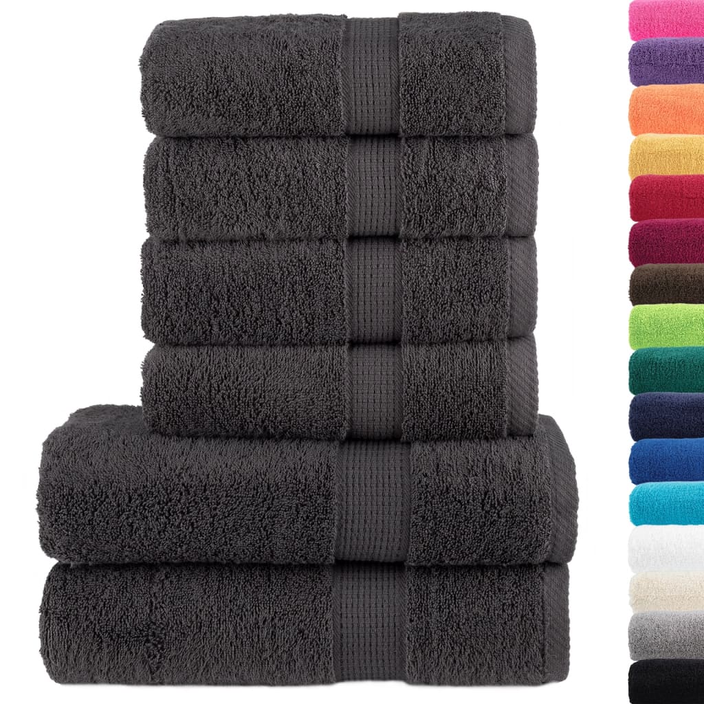 6 Piece Premium Towel Set Solund 600 Gsm