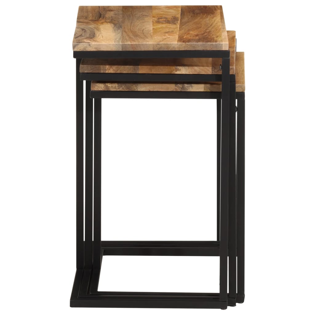 Nesting Tables 3 Pcs Solid Wood Acacia