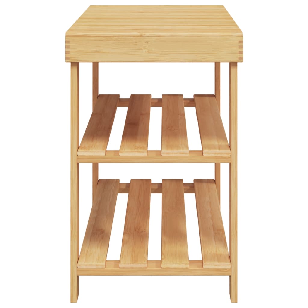 Shoe Rack 3-Tier 70X27.5X45 Cm Bamboo