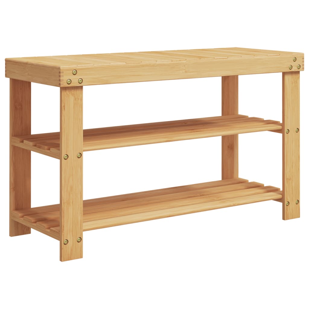 Shoe Rack 3-Tier 70X27.5X45 Cm Bamboo