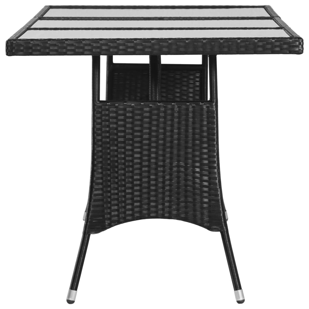 Garden Black 170X80X74 Cm Poly Rattan
