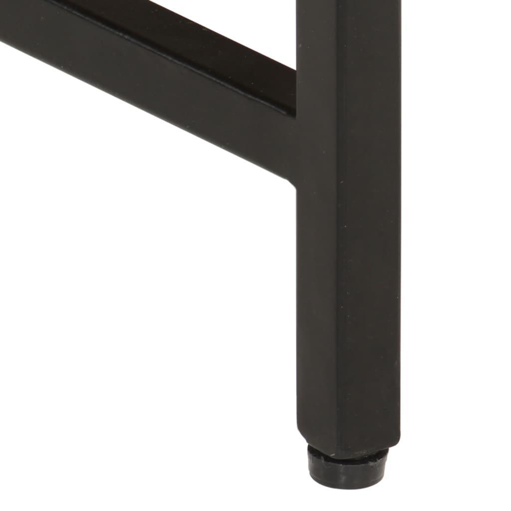 Nesting Coffee Tables 3 Pcs Solid Rough Mango Wood And Iron