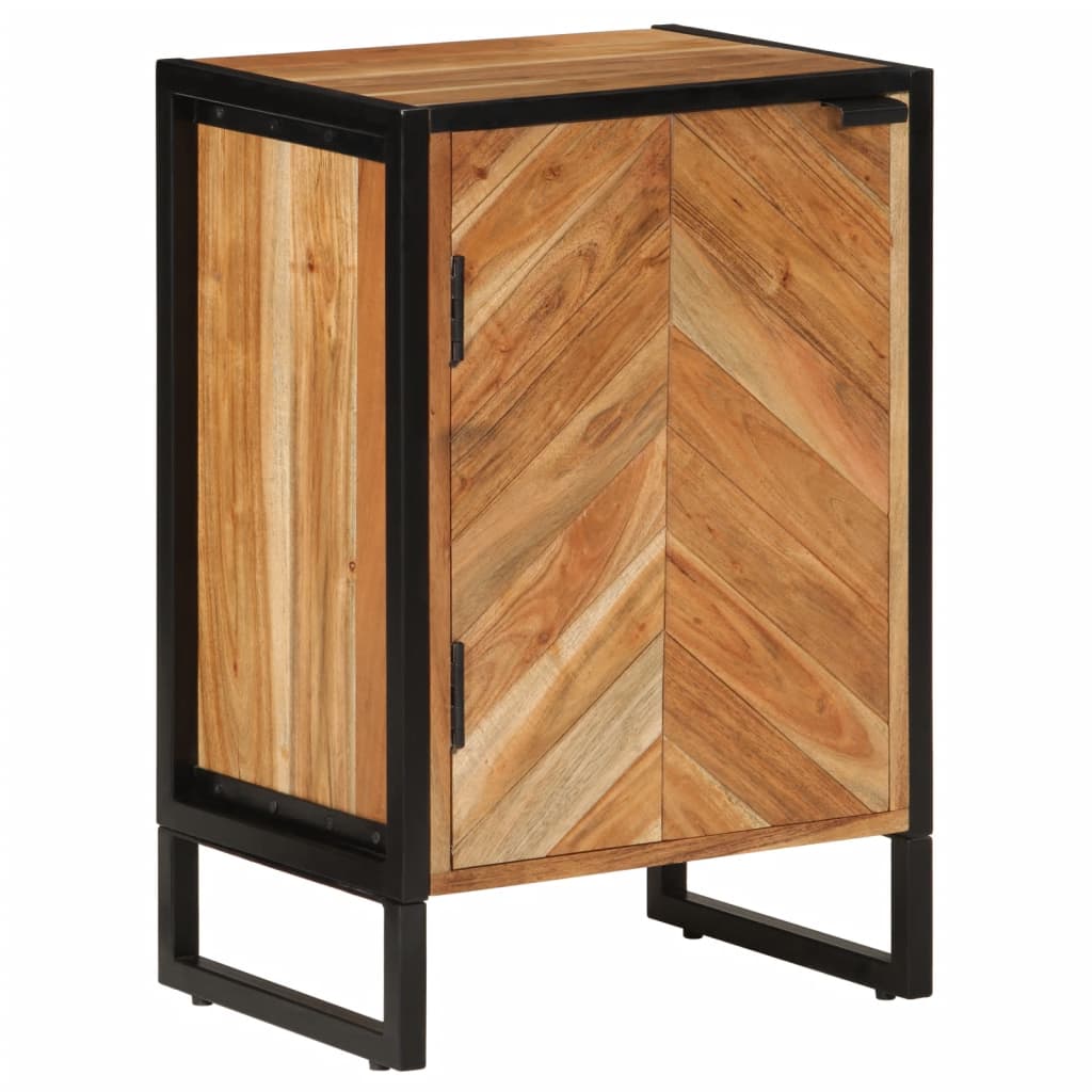 Bathroom Cabinet 40X30X60 Cm Solid Wood Acacia And Iron