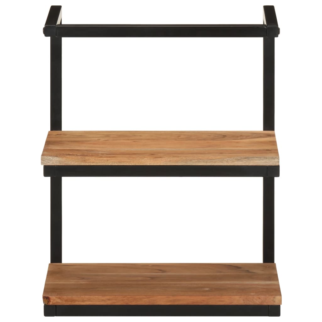 Wall Shelf 40X30X50 Cm Solid Wood Acacia And Iron