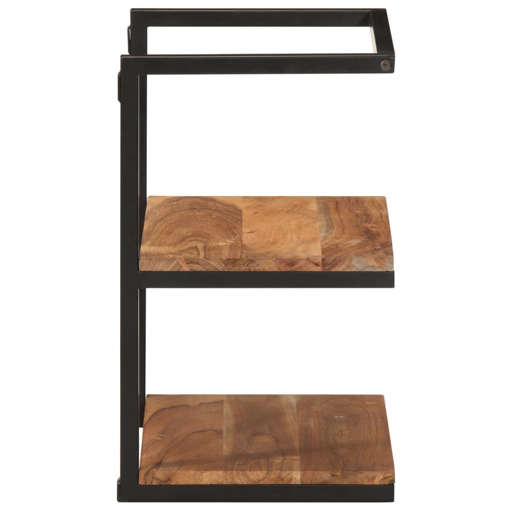 Wall Shelf 40X30X50 Cm Solid Wood Acacia And Iron