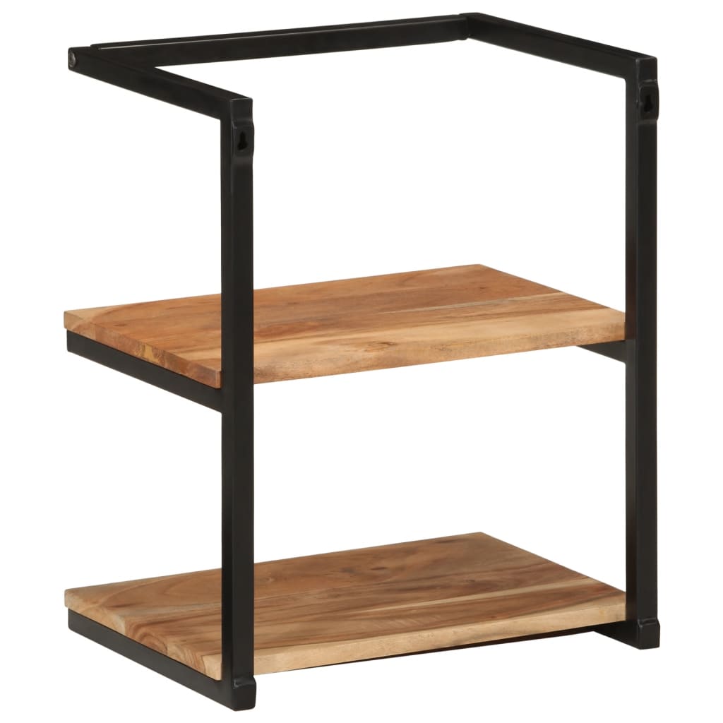 Wall Shelf 40X30X50 Cm Solid Wood Acacia And Iron